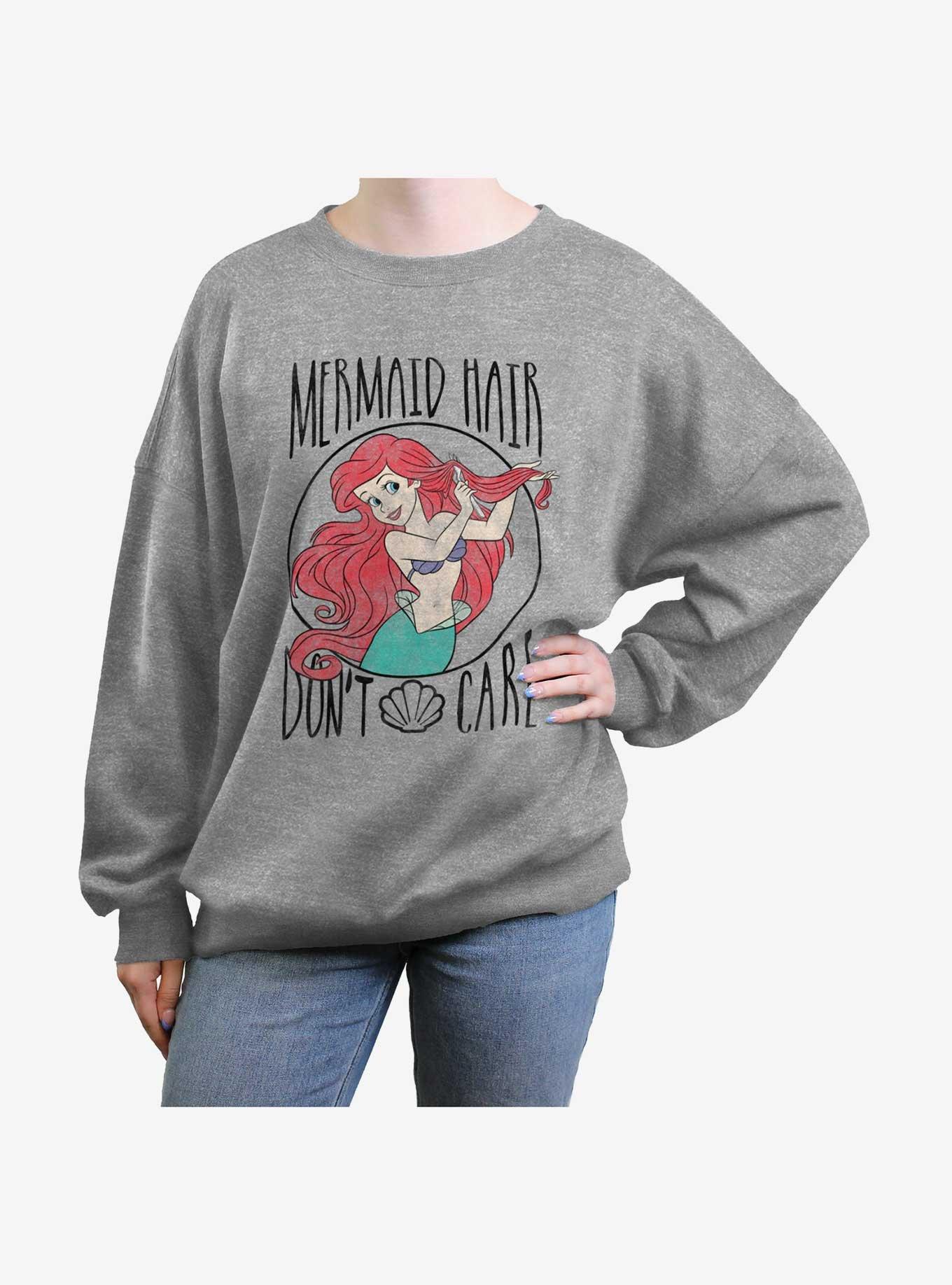 Disney The Little Mermaid Mermaid Hair Don't Care Girls Oversized Sweatshirt, , hi-res