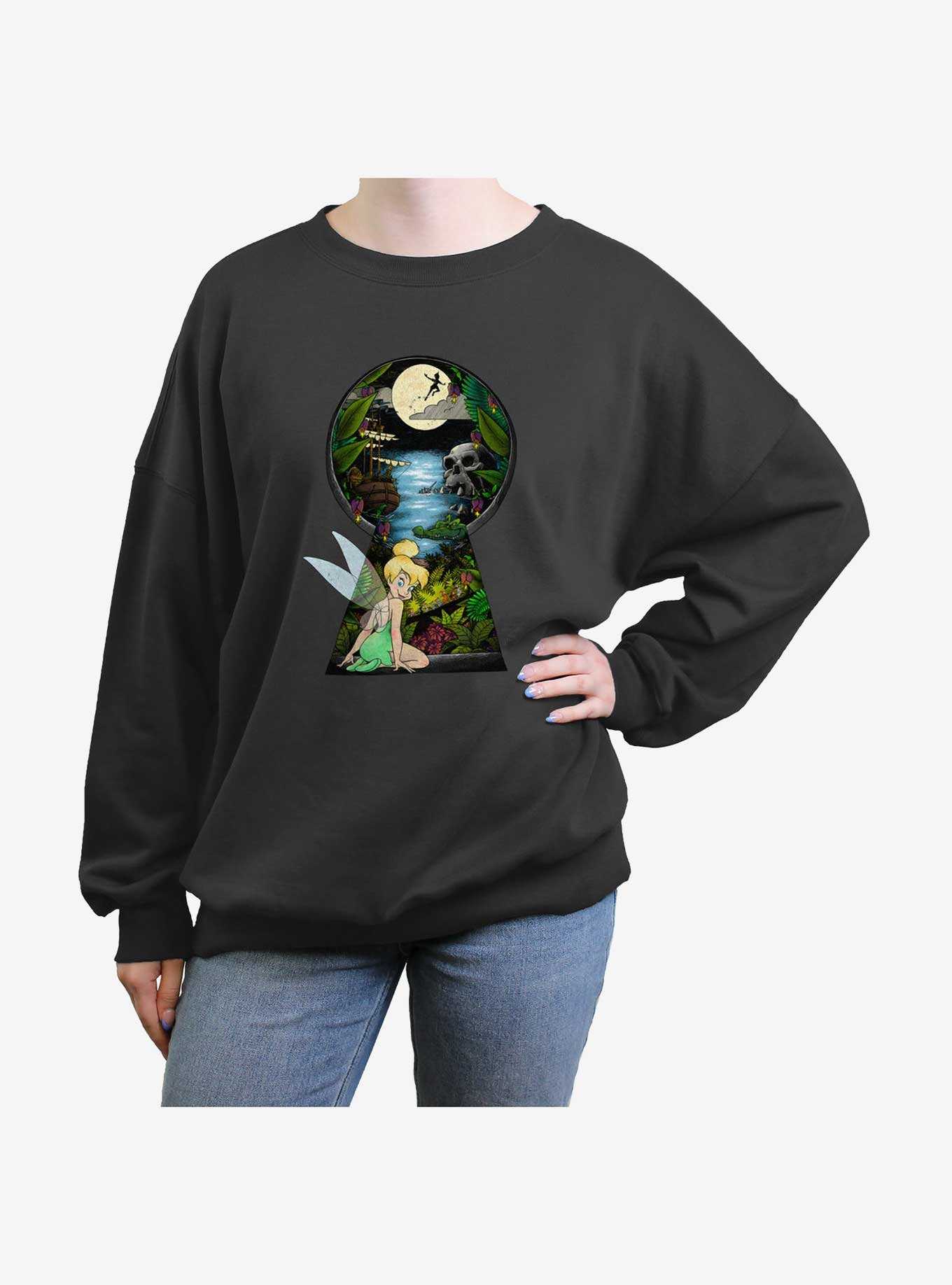 Disney Tinker-Bell Keyhole To Neverland Girls Oversized Sweatshirt, , hi-res