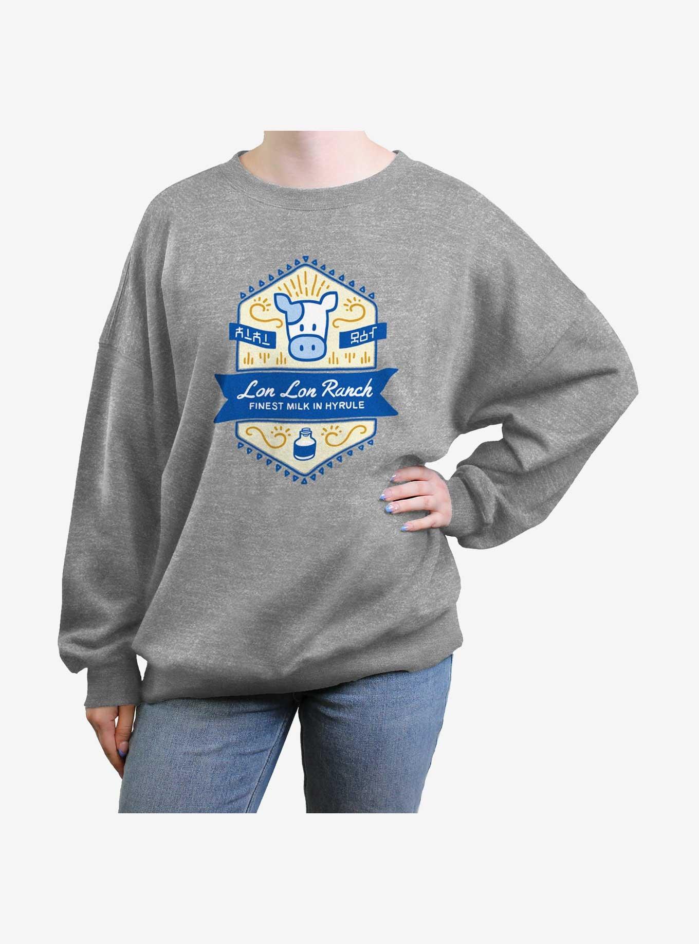 The Legend of Zelda Lon Lon Ranch Girls Oversized Sweatshirt, , hi-res