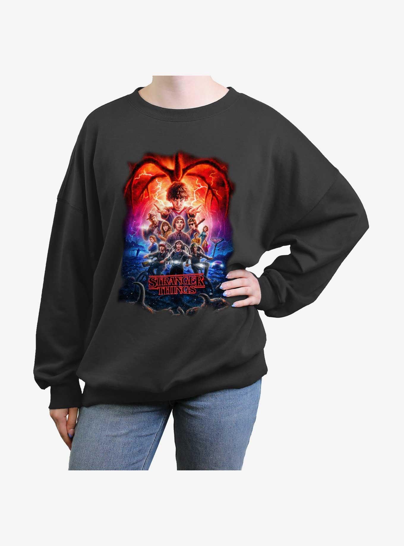 Hot Topic Stranger Things Hawkins High School 1986 Girls Slouchy Sweatshirt