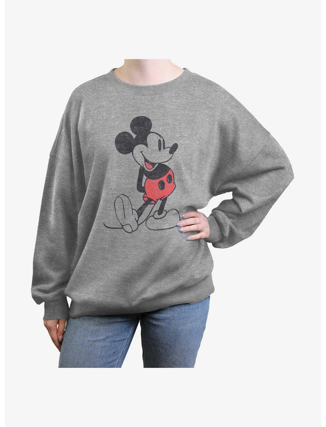 Disney Mickey Mouse Classic Mouse Girls Oversized Sweatshirt - GREY ...