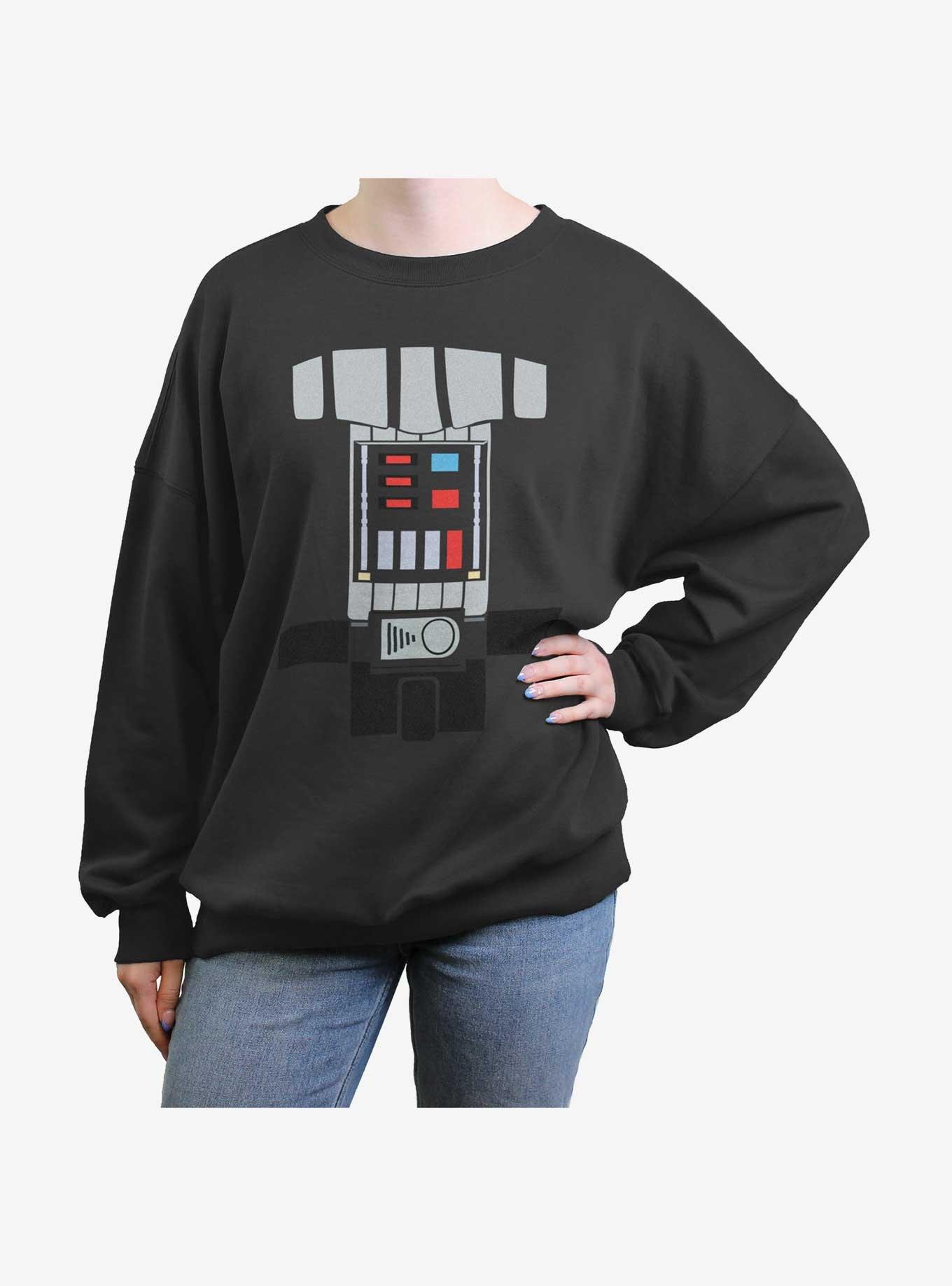 Star Wars Vader Costume Girls Oversized Sweatshirt, CHARCOAL, hi-res