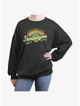 Dungeons & Dragons Here For Shenanigans Girls Oversized Sweatshirt, , hi-res