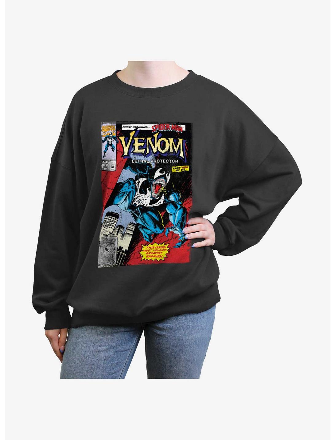 Marvel Venom Venomies Girls Oversized Sweatshirt, CHARCOAL, hi-res