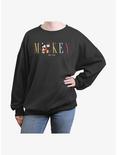Disney Mickey Mouse Mickey Fashion Womens Oversized Sweatshirt, CHARCOAL, hi-res