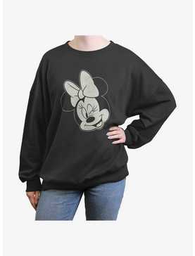 Disney Minnie Mouse Minnie Wink Womens Oversized Sweatshirt, , hi-res