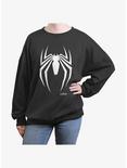 Marvel Spider-Man: Across The Spider-Verse Spider Icon Womens Oversized Sweatshirt, CHARCOAL, hi-res