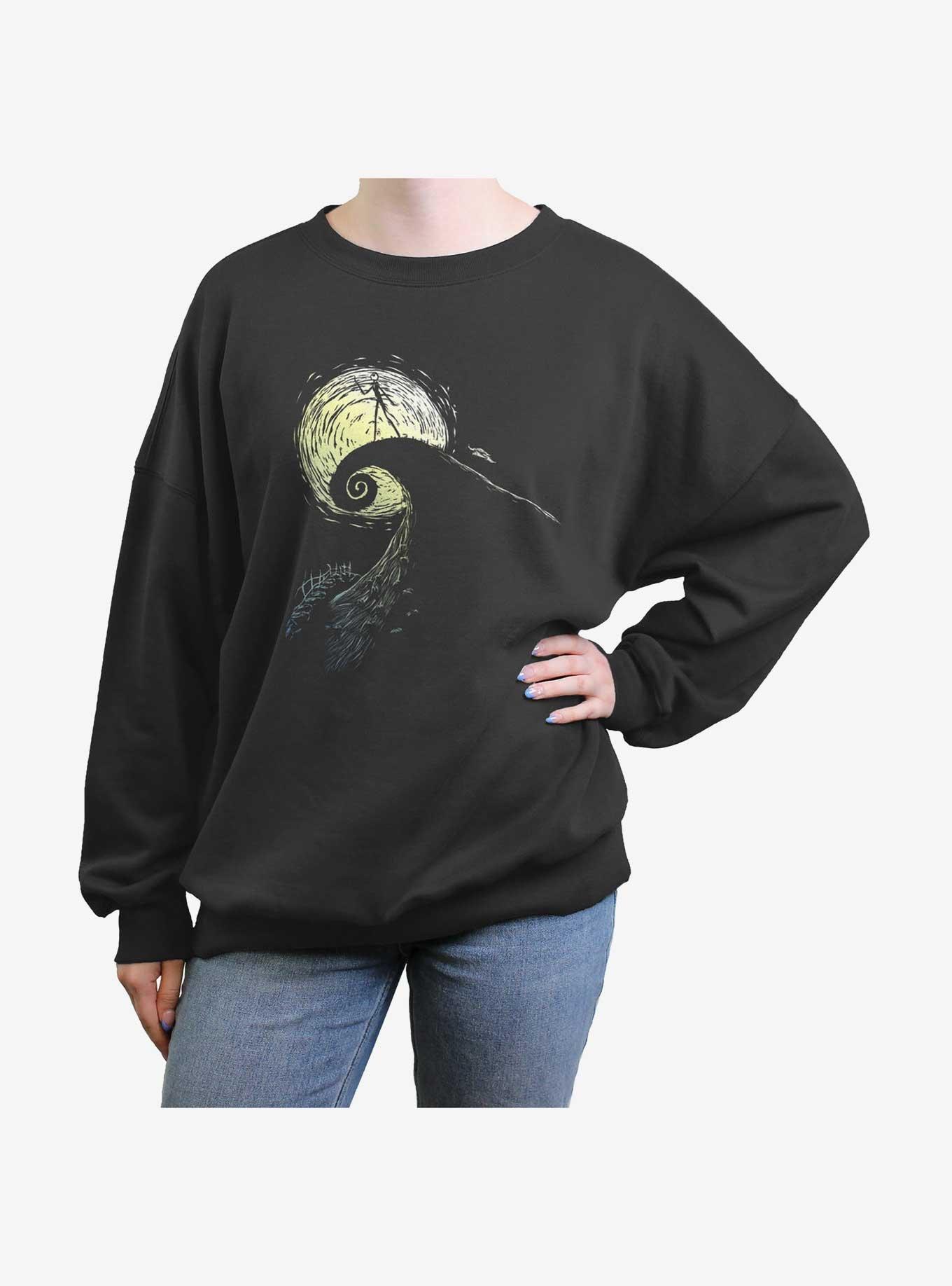 Disney The Nightmare Before Christmas Jack Skellington Moon Womens Oversized Sweatshirt, , hi-res