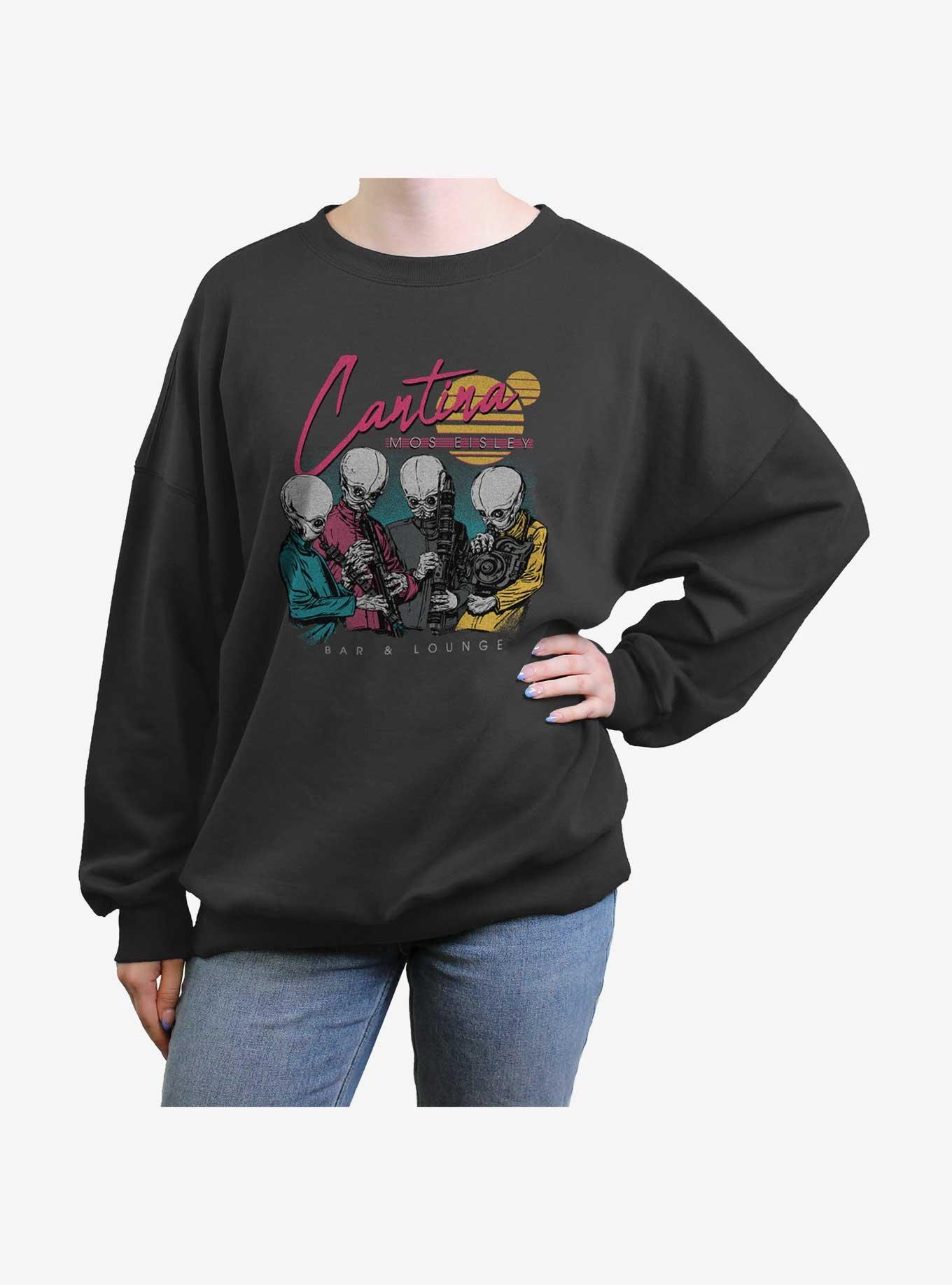 Star Wars Cantina Miami Womens Oversized Sweatshirt, CHARCOAL, hi-res