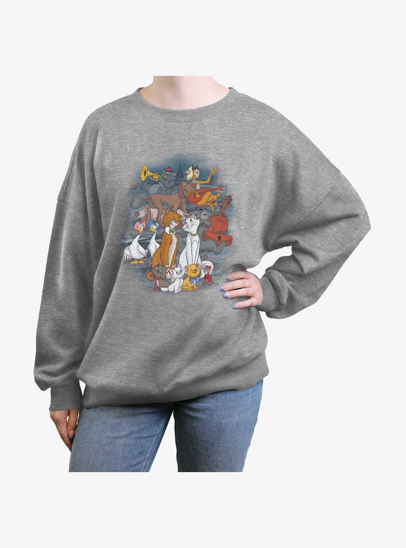 Disney The AristoCats Everybody Wants To Be A Cat Womens Oversized Sweatshirt, , hi-res