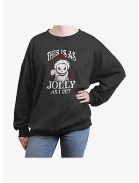 Disney The Nightmare Before Christmas Jolly Santa Jack Womens Oversized Sweatshirt, , hi-res