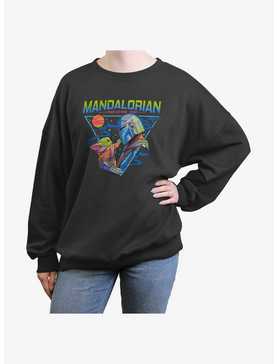 Star Wars The Mandalorian Grogu and Mando Triangle Womens Oversized Sweatshirt, , hi-res