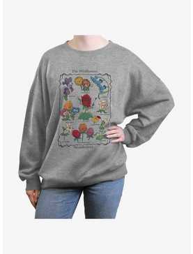Disney Alice In Wonderland Alice Flowers Womens Oversized Sweatshirt, , hi-res