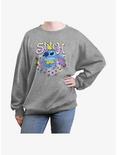 Disney Lilo & Stitch Spring Stitch Womens Oversized Sweatshirt, HEATHER GR, hi-res