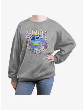 Disney Lilo & Stitch Spring Stitch Womens Oversized Sweatshirt, , hi-res