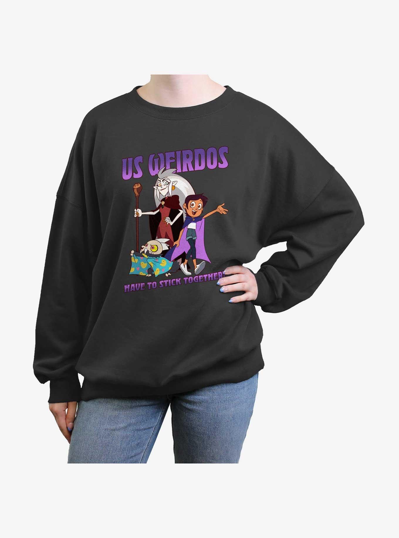 Disney The Owl House Weirdos Unite Womens Oversized Sweatshirt, , hi-res