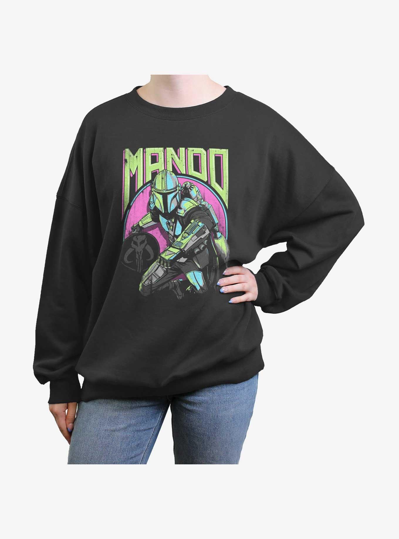 Star Wars The Mandalorian New Wave Womens Oversized Sweatshirt, , hi-res