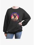 Marvel Guardians of the Galaxy Baby Rocket Womens Oversized Sweatshirt, CHARCOAL, hi-res