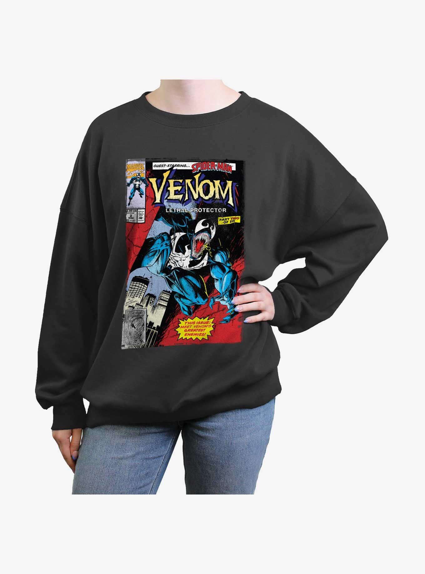 Marvel Venom Venomies Womens Oversized Sweatshirt, CHARCOAL, hi-res