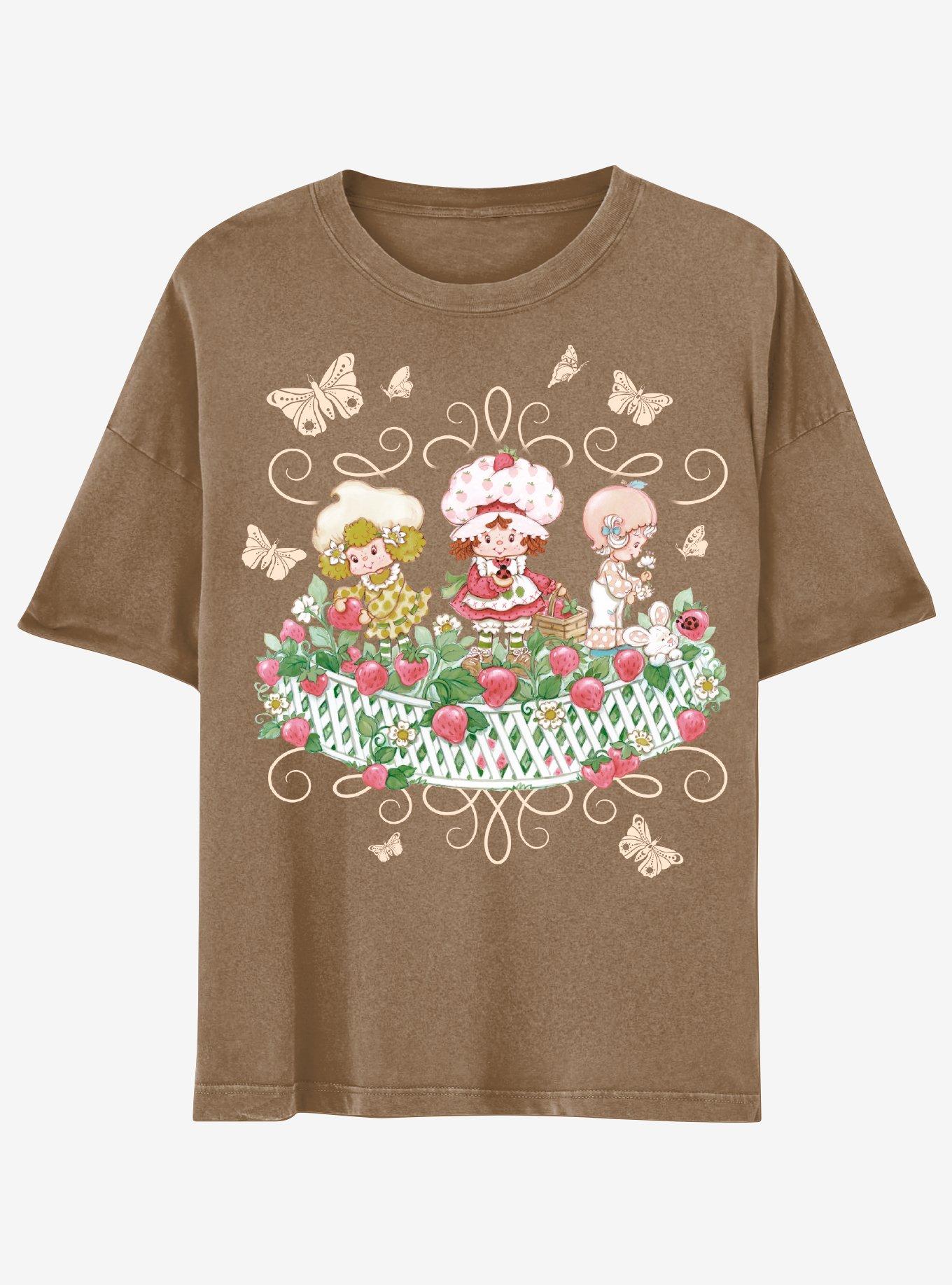 Strawberry Shortcake Brown Garden Boyfriend Fit Girls T-Shirt, MULTI, hi-res