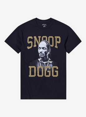 Snoop Dogg Portrait Gold Lettering Boyfriend Fit Girls T-Shirt, , hi-res