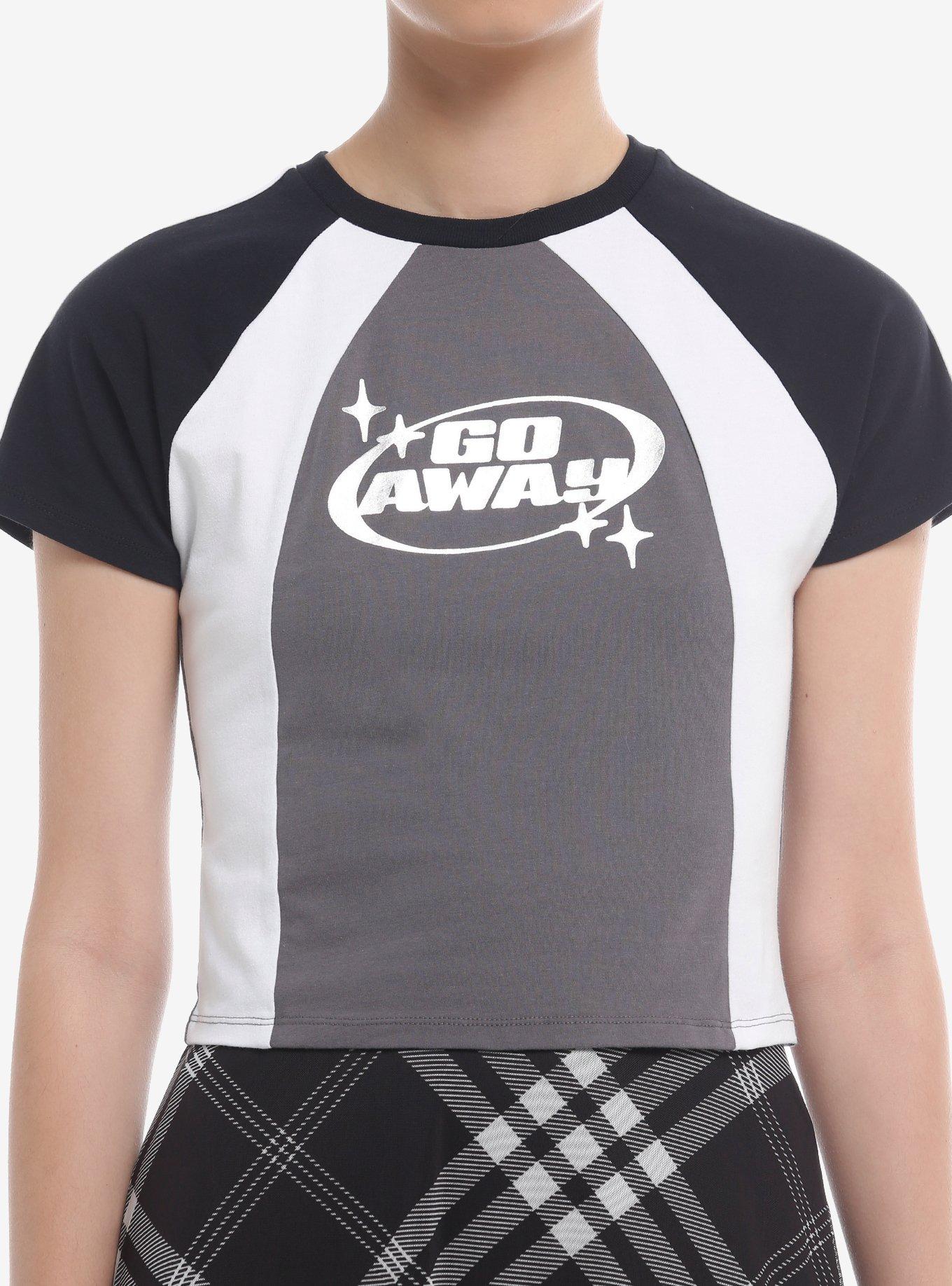 Social Collision Go Away Color-Block Girls Raglan T-Shirt, , hi-res