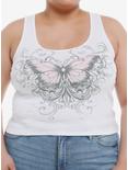 Social Collision® Butterfly Filigree Girls Tank Top Plus Size, PINK, hi-res