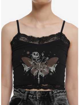 Cosmic Aura® Butterflies Lace Girls Crop Tank Top, , hi-res