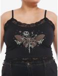 Cosmic Aura® Butterflies Lace Crop Girls Tank Top Plus Size, GREY, hi-res