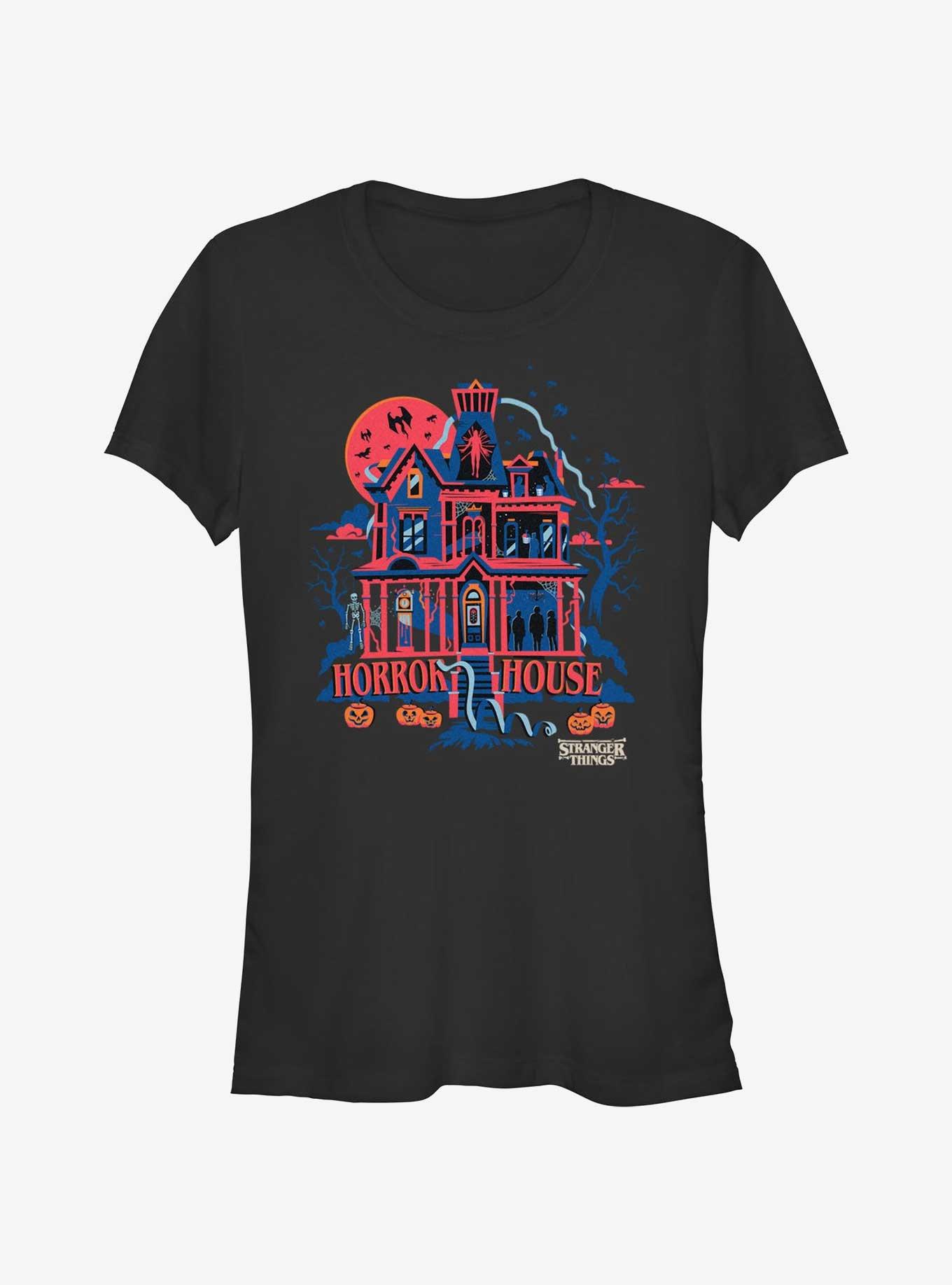 Stranger Things Haunted Vecna House Girls T-Shirt, BLACK, hi-res