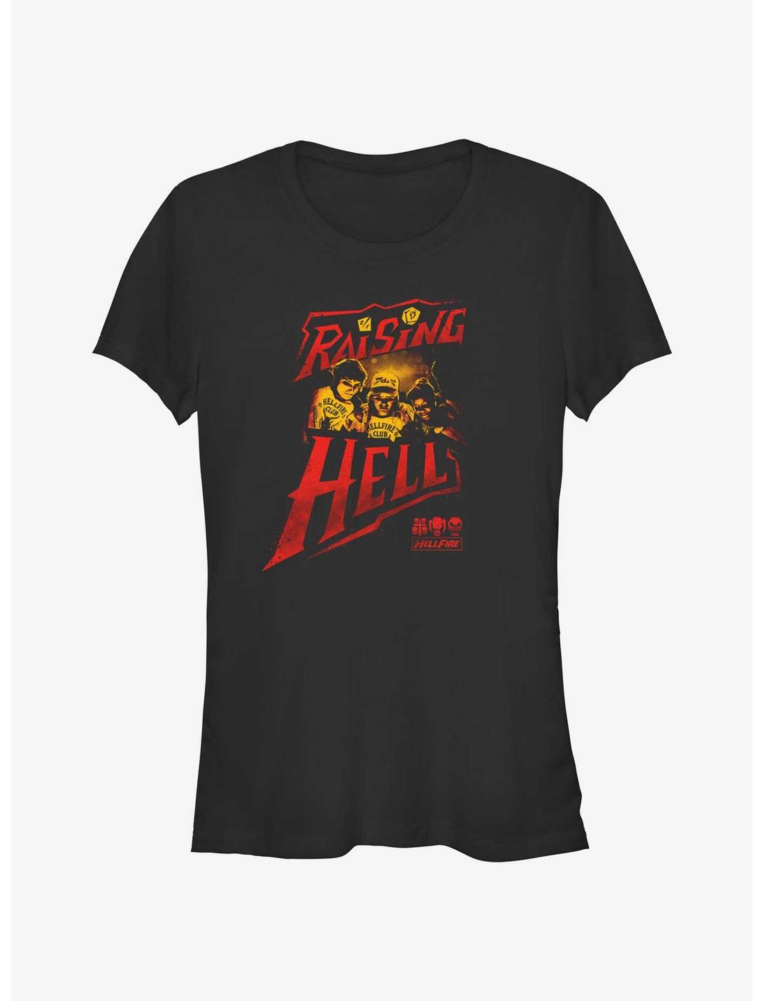 Stranger Things Raising Hell Girls T-Shirt, BLACK, hi-res