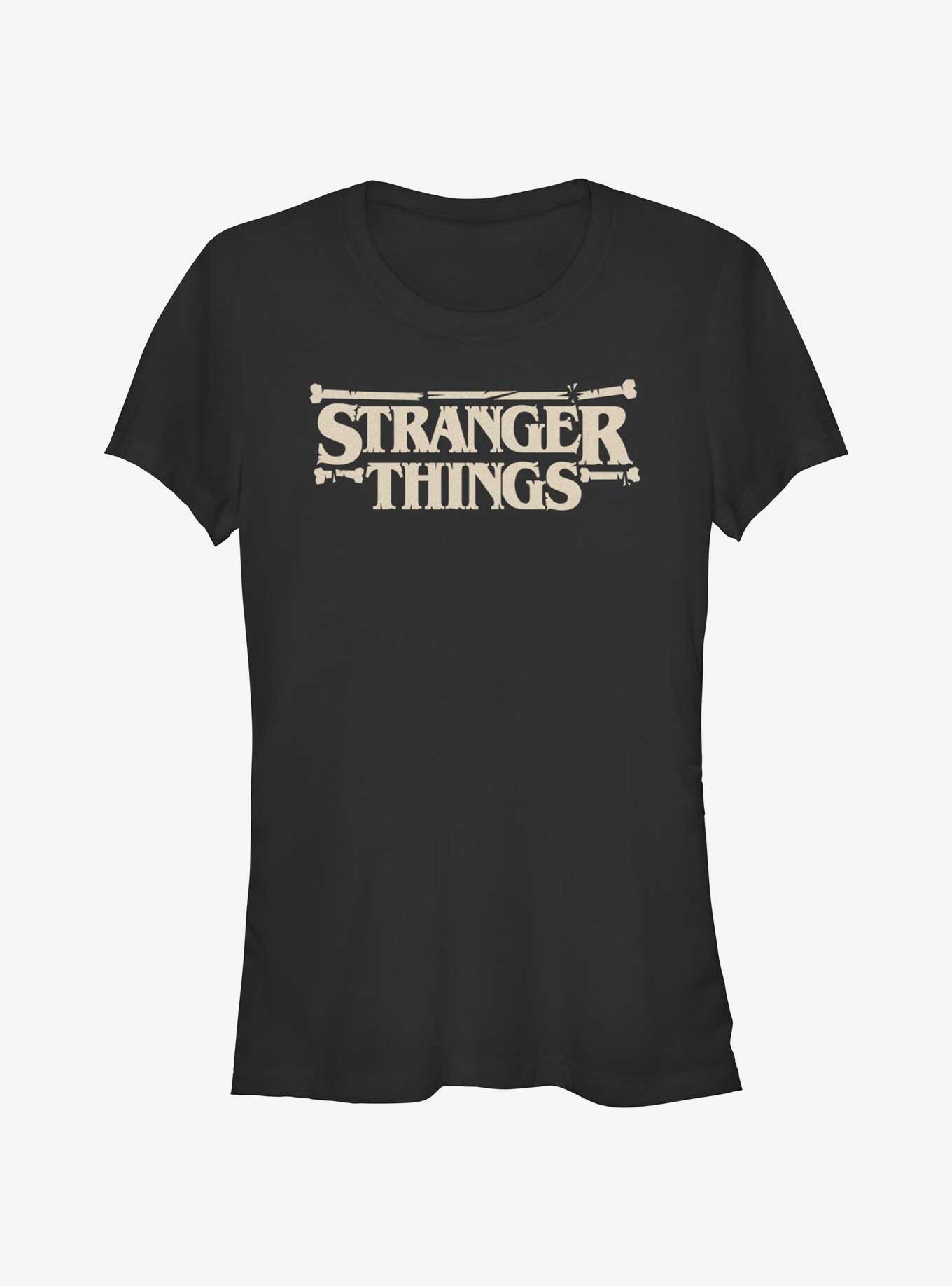 Stranger Things Boney Logo Girls T-Shirt, BLACK, hi-res
