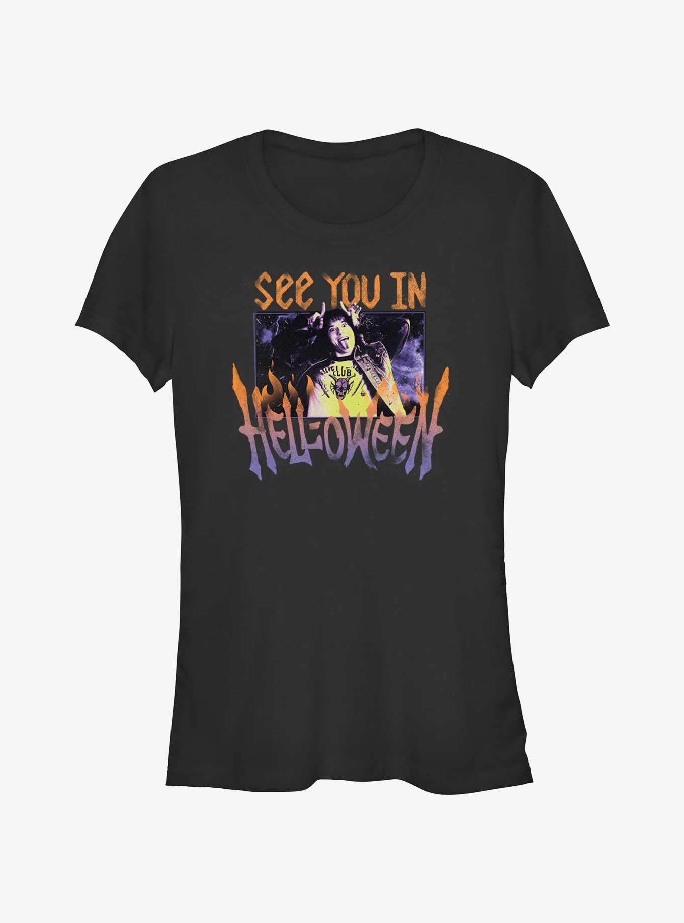 Stranger Things Eddie Munson See You In Helloween Girls T-Shirt, BLACK, hi-res