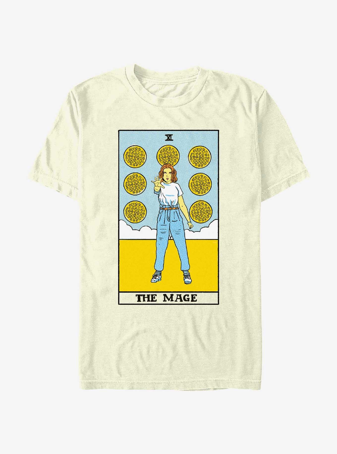 Stranger Things Eleven The Mage Tarot Card T-Shirt, NATURAL, hi-res