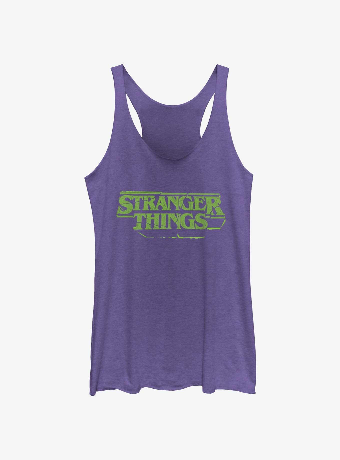 Stranger Things Destructive Logo Girls Tank, PUR HTR, hi-res