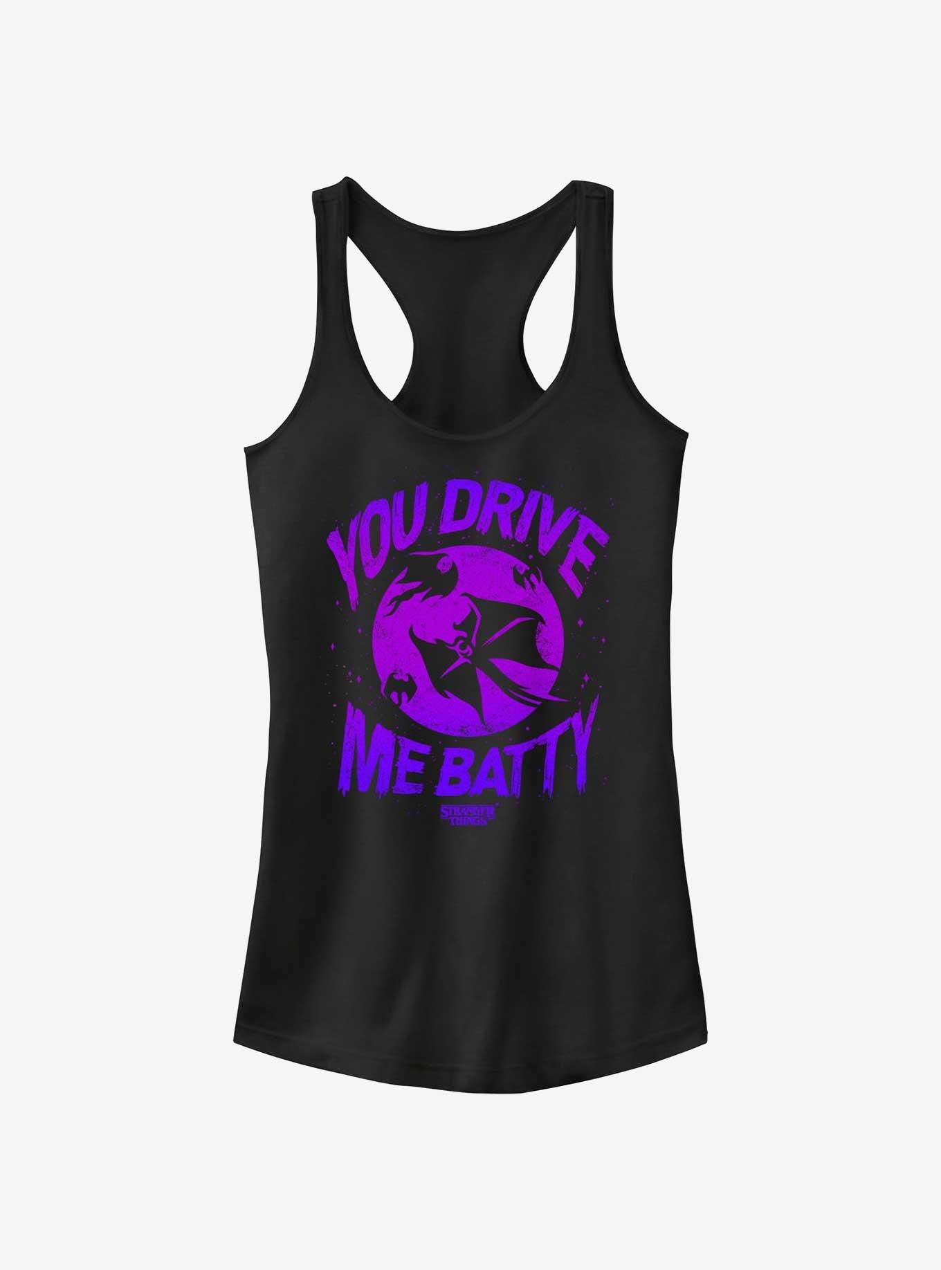 Stranger Things You Drive Me Demo Batty Girls Tank, BLACK, hi-res