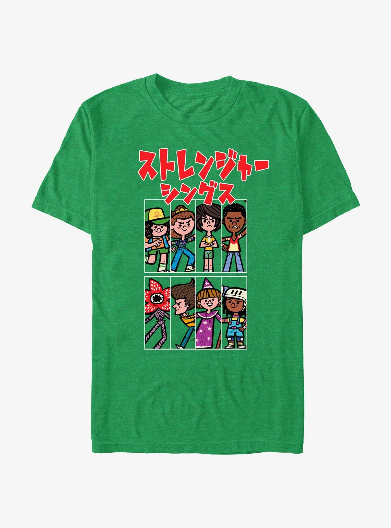 Stranger Things Katakana Panels T-Shirt, KEL HTR, hi-res