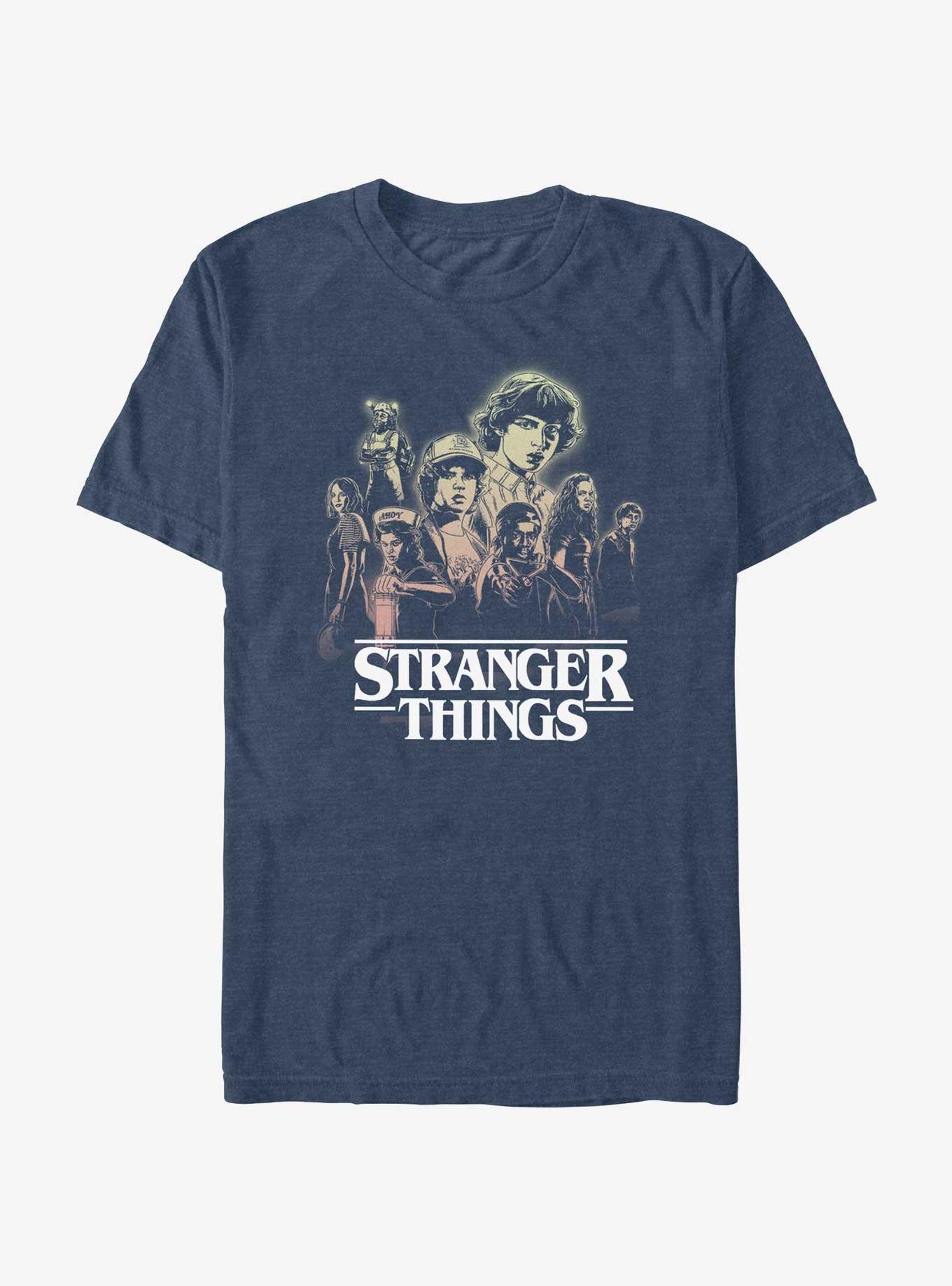 Stranger Things Gradient Hawkins Gang T-Shirt, , hi-res