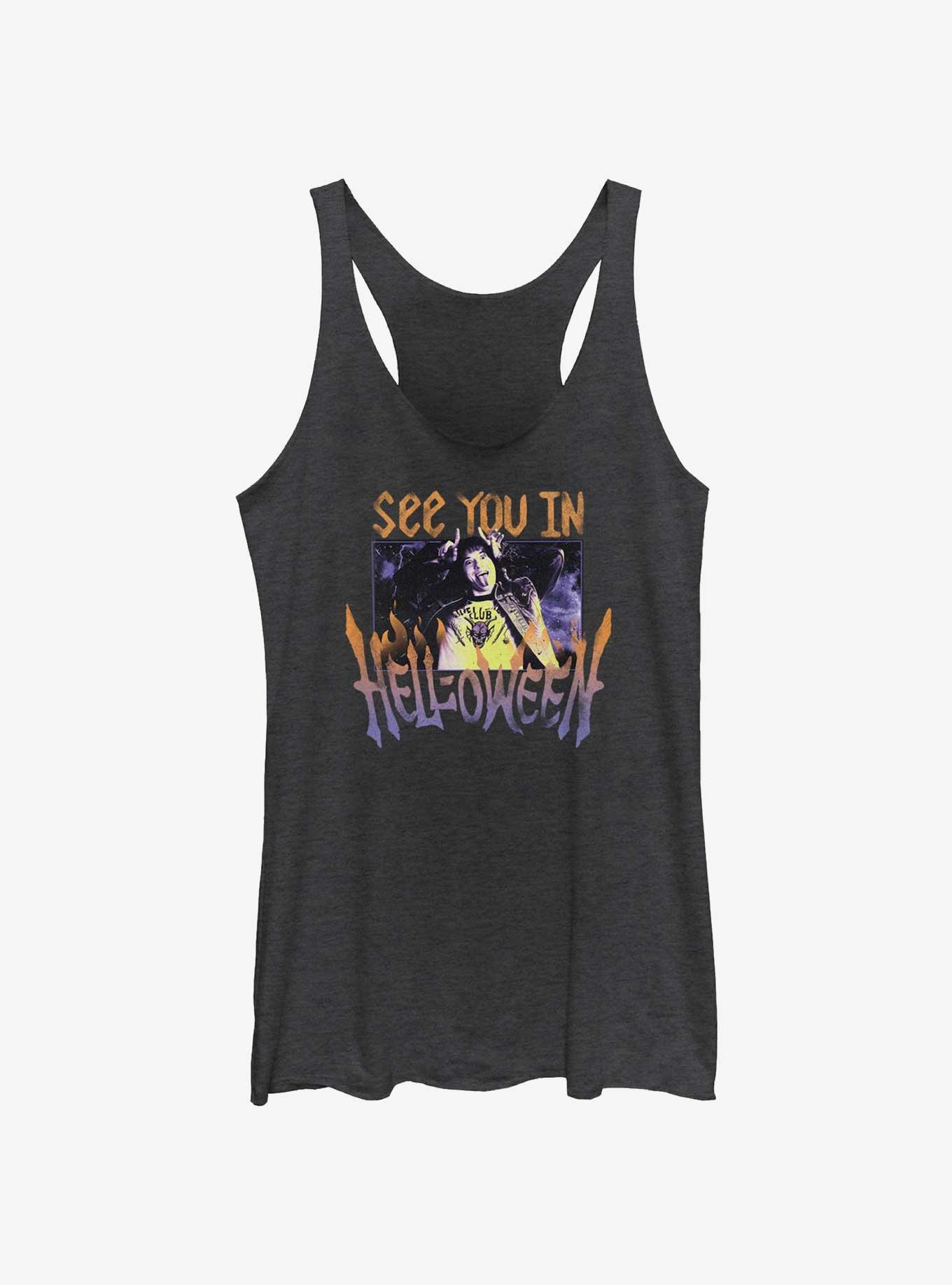 Stranger Things Eddie Munson See You In Helloween Girls Tank, BLK HTR, hi-res