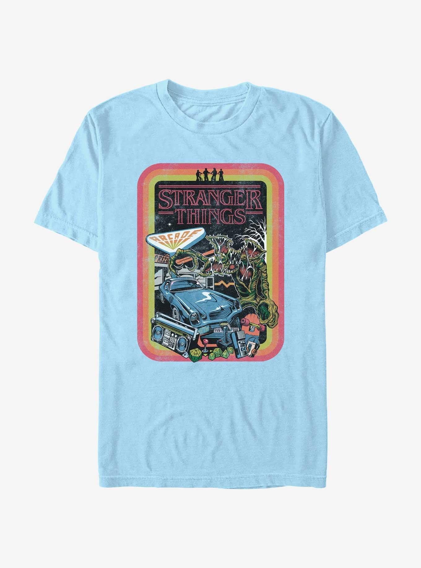 Stranger Things Retro Collage T-Shirt, LT BLUE, hi-res