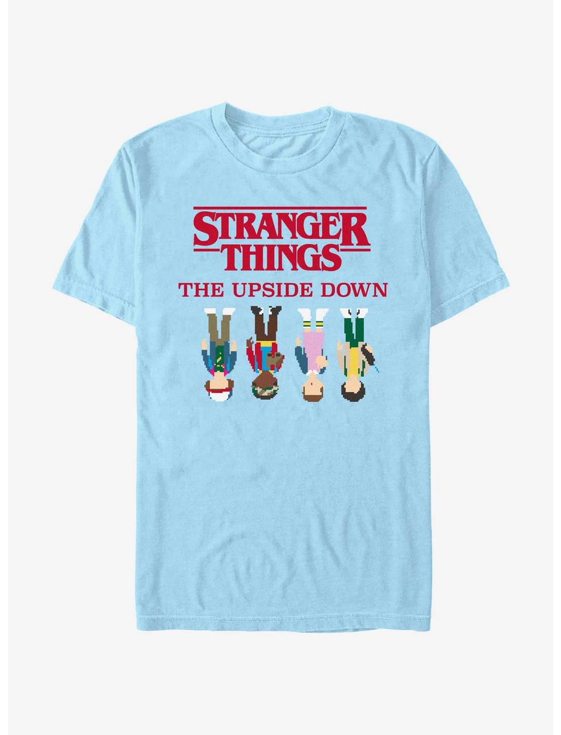 Stranger Things Upside Down Pixelated T-Shirt, LT BLUE, hi-res