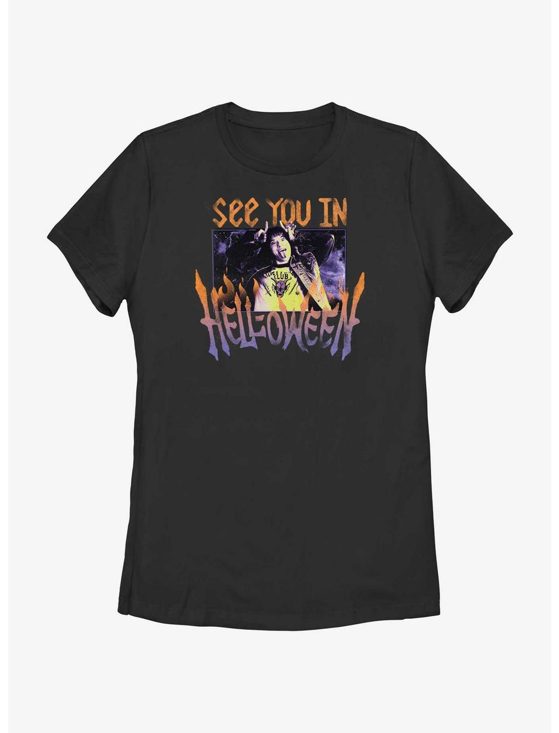 Stranger Things Eddie Munson See You In Helloween Womens T-Shirt, BLACK, hi-res