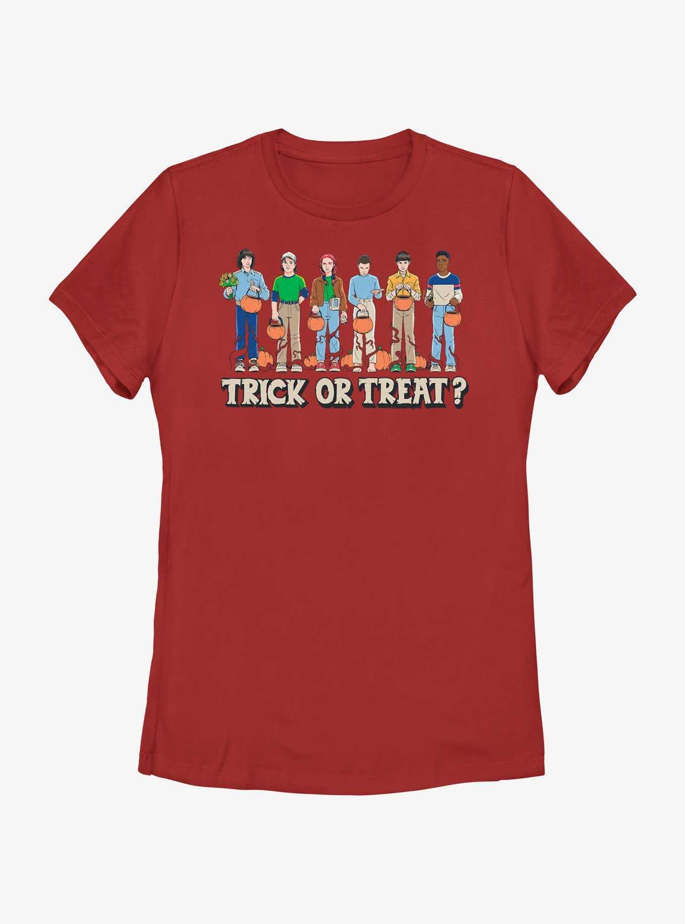 Stranger Things Trick Or Treat Crew Womens T-Shirt, , hi-res