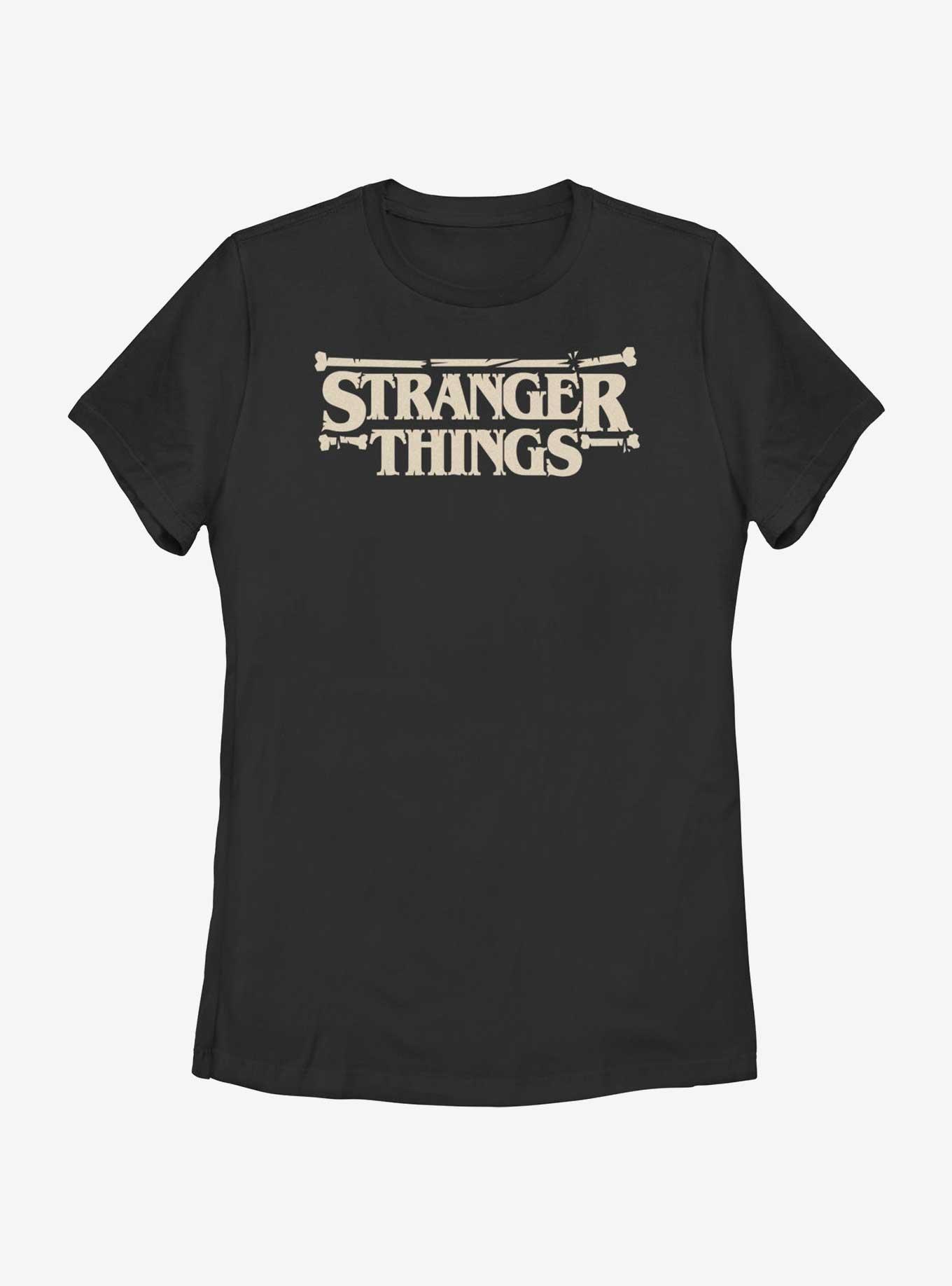 Stranger Things Boney Logo Womens T-Shirt, BLACK, hi-res