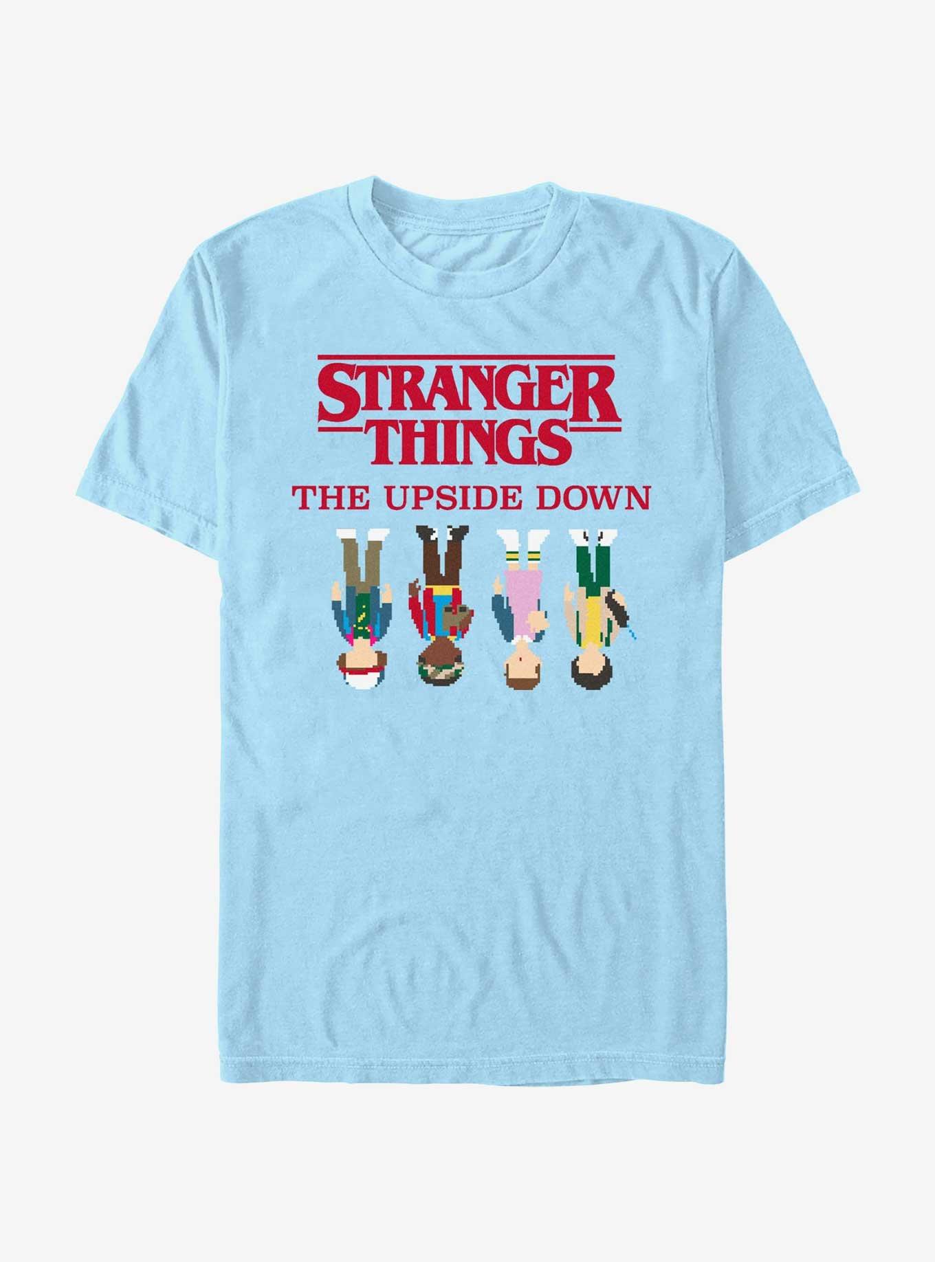 Stranger Things Upside Down Pixelated T-Shirt, LT BLUE, hi-res