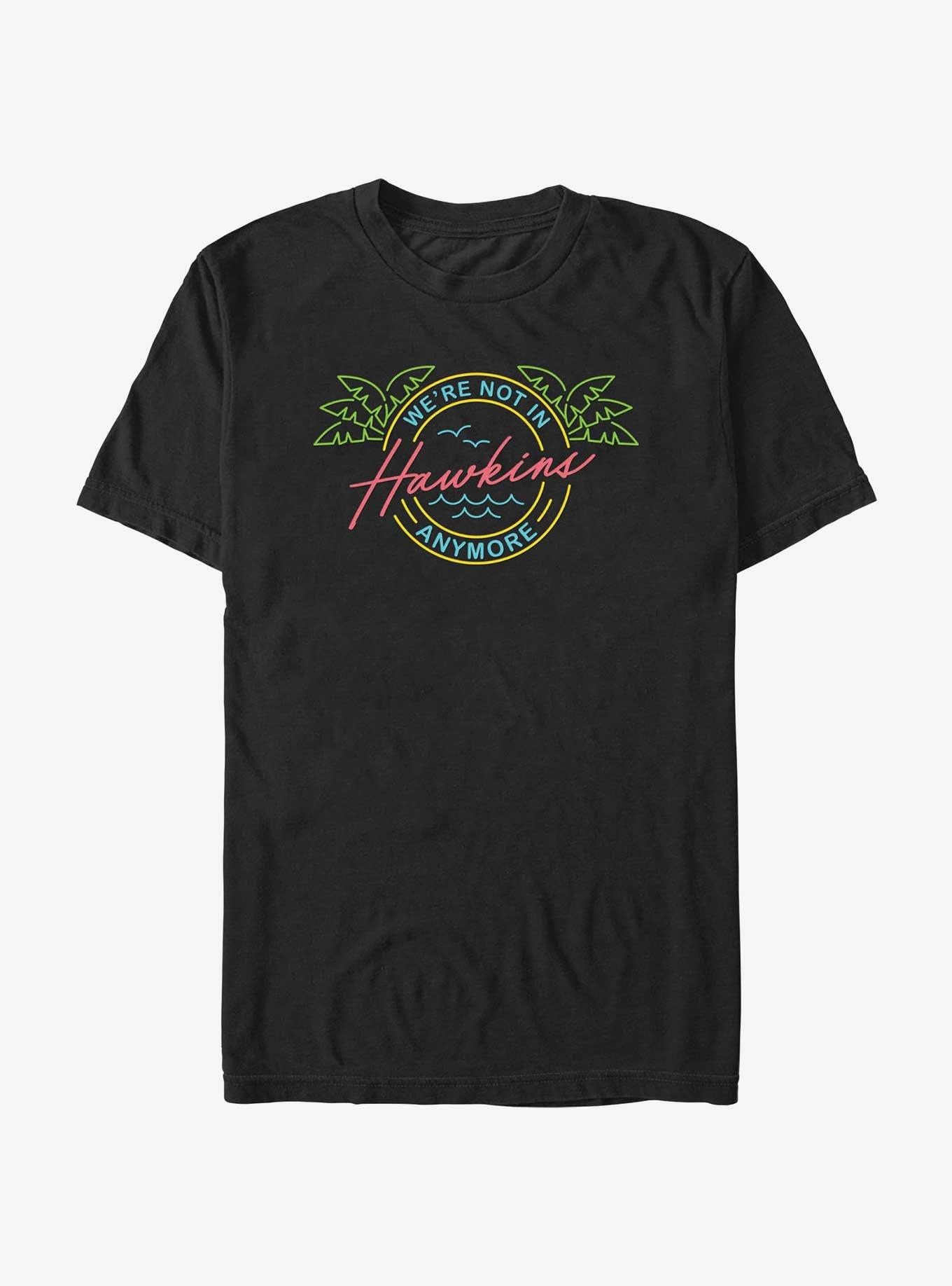 Stranger Things We're Not In Hawkins Anymore T-Shirt, BLACK, hi-res