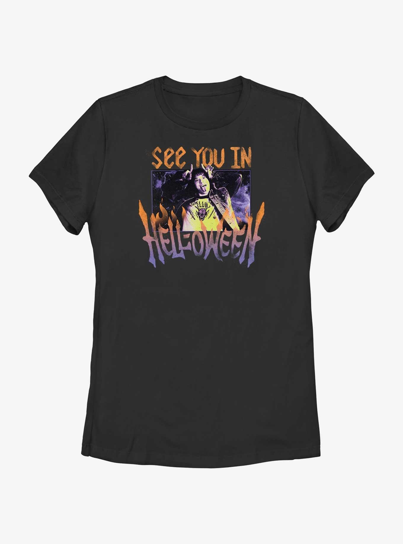 Stranger Things Eddie Munson See You In Helloween Womens T-Shirt, BLACK, hi-res