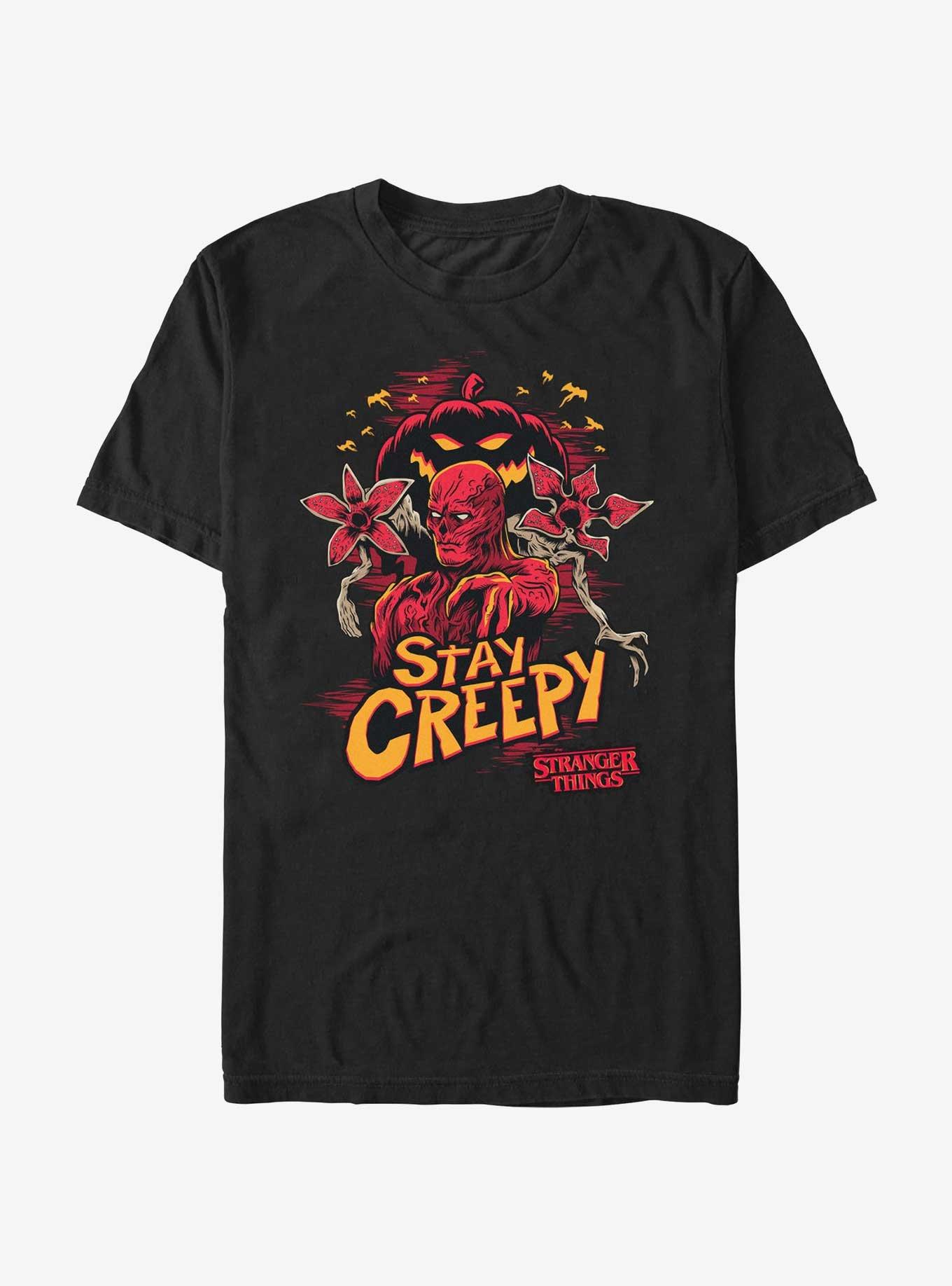 Stranger Things Vecna Stay Creepy T-Shirt, BLACK, hi-res