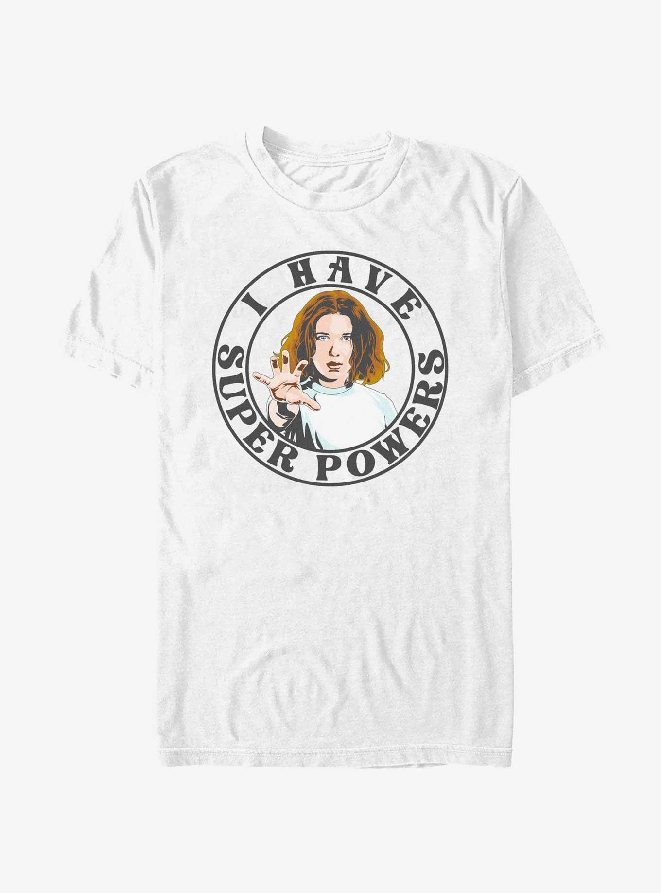 Stranger Things Eleven I Have Super Powers T-Shirt, WHITE, hi-res