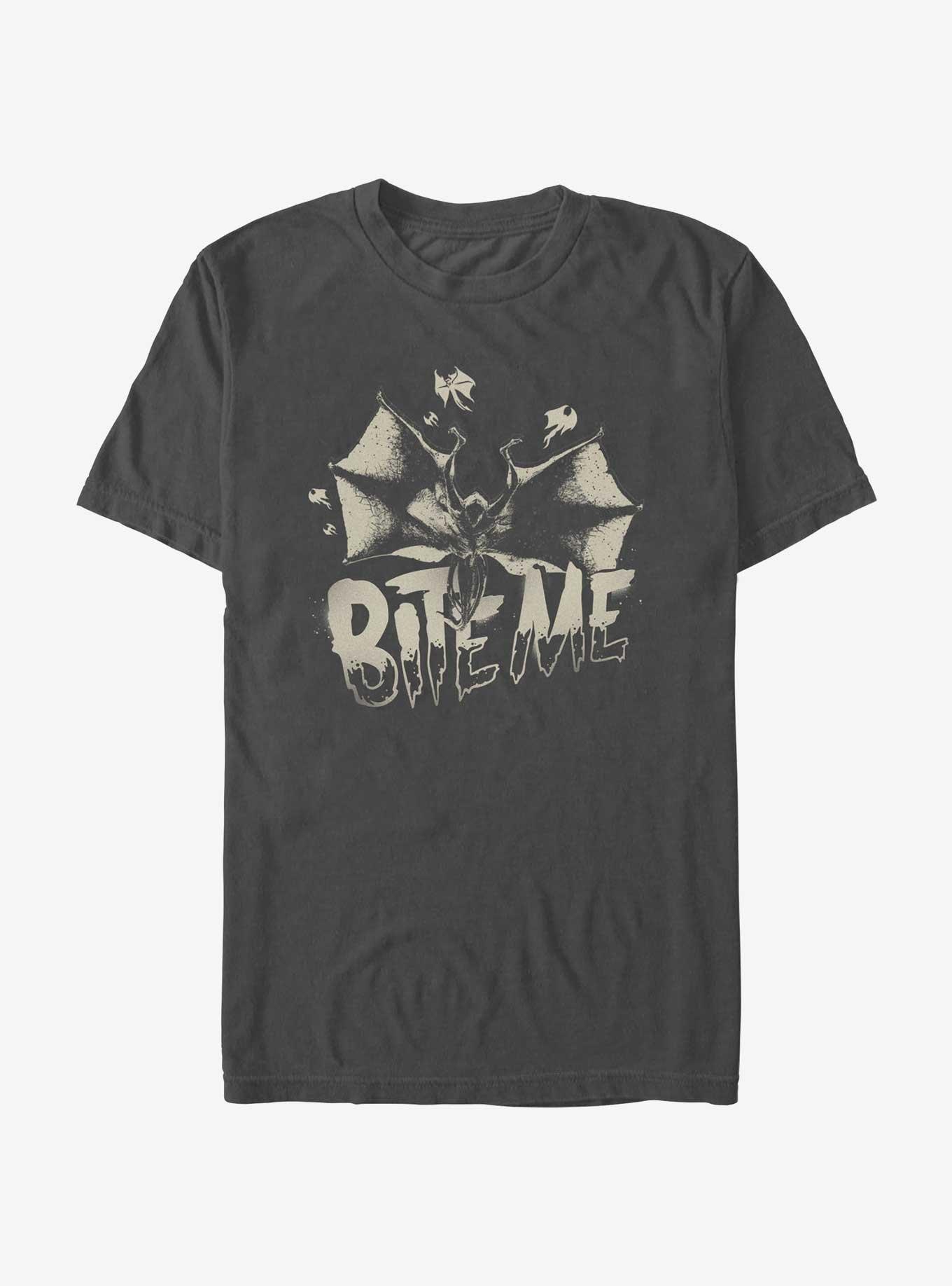 Stranger Things Demobat Bite Me T-Shirt, CHARCOAL, hi-res